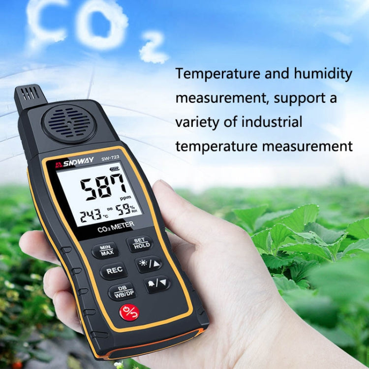 SNDWAY SW723 High-Precision Carbon Dioxide Detector Air Carbon Dioxide Concentration Monitor, SW723 SNDWAY SW723 High-Precision Carbon Dioxide Detector Air Carbon Dioxide Concentration Monitor, SW723
